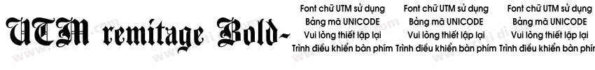 UTM remitage Bold字体转换